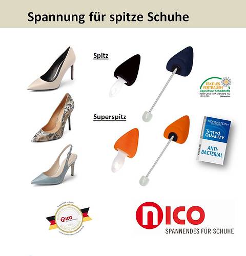 Spannung für spitze Schuhe